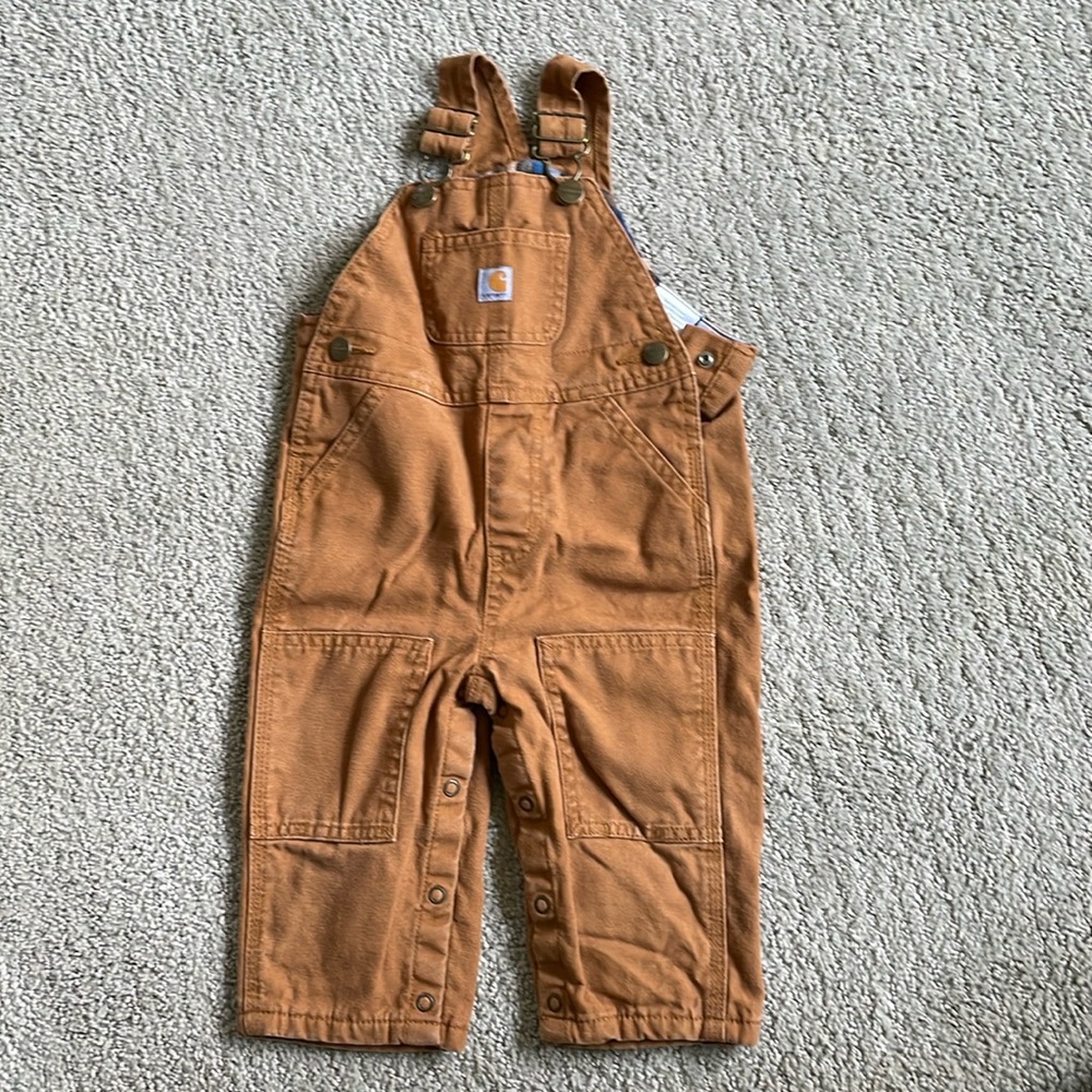 Carhartt 12 month flannel lined overalls